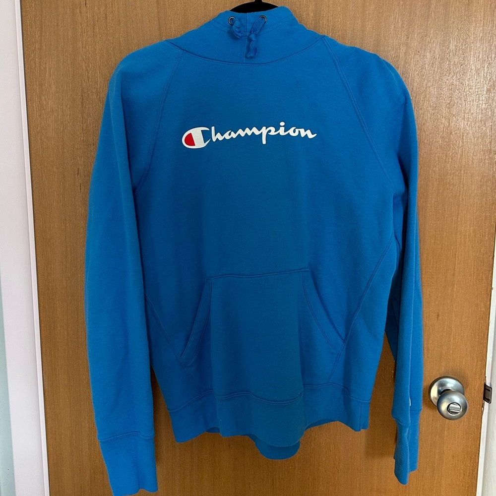 Champion Blue Logo Hoodie Women’s